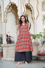 SYAHI BEGARBLOCK PRINTED KURTA SET