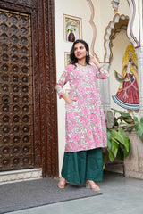 BLUSH BLOOM KURTA SET
