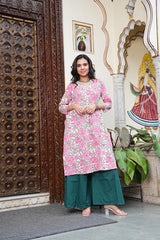 BLUSH BLOOM KURTA SET