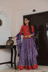 Regal Red & Purple Ethnic Lehenga Set