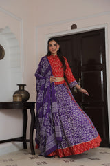 Regal Red & Purple Ethnic Lehenga Set