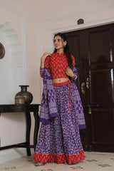 Regal Red & Purple Ethnic Lehenga Set