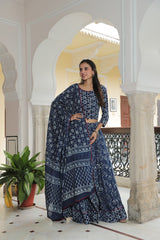 Indigo Rhythm AjrakhLehenga Set