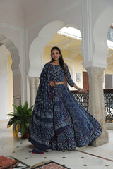 Indigo Rhythm AjrakhLehenga Set