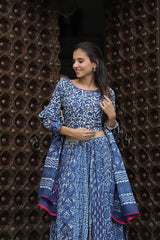 Indigo Seven Print lehanga set