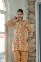 SUNSHINE FLORAL BLOCK PRINT CO-ORD SET