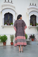 BLACK BANDHEJ-INSPIRED KAFTAN ROYAL COURTYARD EDITION