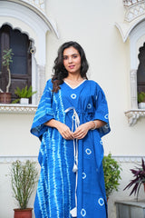 SKY DREAM SHIBORI COTTON KAFTAN