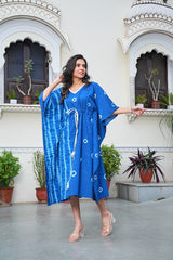 SKY DREAM SHIBORI COTTON KAFTAN