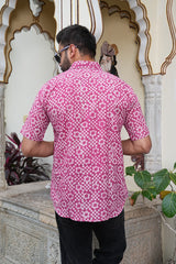 BLOSSOM POP COTTON SHIRT – PINK RETRO VIBES