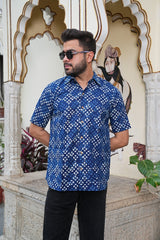 MEN'S HANDCRAFTED INDIGO SHORT SLEEVE SHIRT