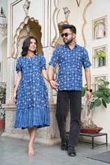 INDIGO HARMONY COUPLE OUTFIT SET