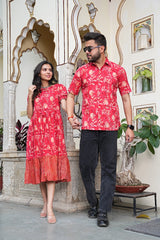RED BLOOM COUPLE SET