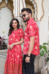 RED BLOOM COUPLE SET