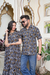 BLACK & MUSTARD COUPLE SET