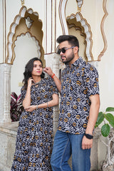 BLACK & MUSTARD COUPLE SET