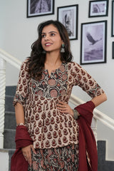 RUDRAJA - BAGRU HANDBLOCK PRINTED LEHENGA SET