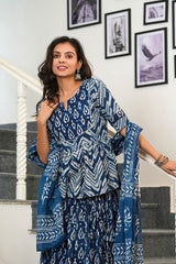 NEELVASTRA HANDBLOCK PRINTED LEHENGA SET