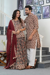 GULRANG - BAGRU HANDBLOCK COUPLE SET