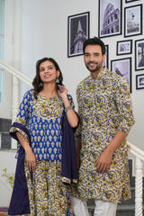 NeelKanth - Handblock Couple Set