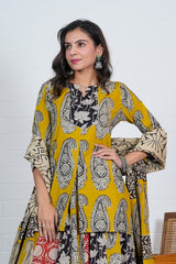 RANGTARA – MULTICOLOR HAND BLOCK PRINTED LEHENGA SET