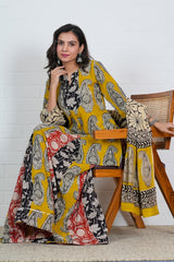 RANGTARA – MULTICOLOR HAND BLOCK PRINTED LEHENGA SET