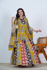 RANGTARA – MULTICOLOR HAND BLOCK PRINTED LEHENGA SET