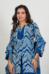 NEELAYA – INDIGO HAND BLOCK PRINTED LEHENGA SET