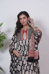 VANYA – HAND BLOCK PRINTED ANARKALI SET