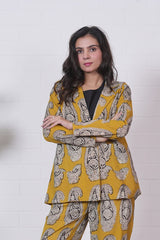 AMBER MUSE” HAND BLOCK 3-PIECE JACKET SET