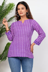 GULABI LEHER” COTTON TOP