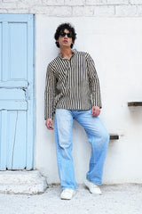 MIDNIGHT STRIPE MEN’S KURTA