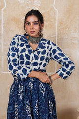 NEEL RAAS – INDIGO TWIRL BLOOM DRESS