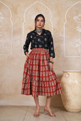 RANG RAAS – MIDNIGHT BLOOM TWIRL DRESS