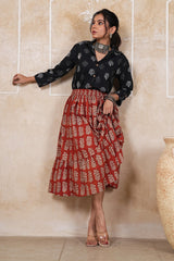 RANG RAAS – MIDNIGHT BLOOM TWIRL DRESS