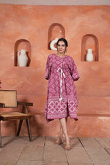 GULABI LEHER – HANDCRAFTED KAFTAAN DRESS