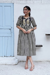 REKHA NOIR – HAND BLOCK PRINTED COTTON DRESS