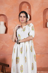 CHANDRIKA VASANT – HAND BLOCK PRINTED COTTON DRESS