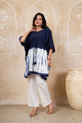 NEELVASTRA - HANDCRAFTED TIE-DYE KAFTAN CO-ORD SET