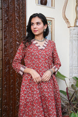 BAGRU BLOCK PRINTED KURTA SET