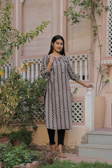 KASHISH BLOCK PRINTED STRAIGHT KURTI