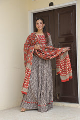 Kashish with Bagru Print TouchLehenga set