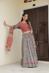 Kashish with Bagru Print TouchLehenga set