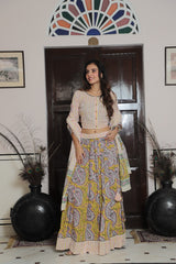 Sunshine Stripes & Paisley Lehenga Set