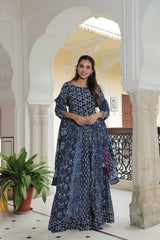 Indigo Rhythm AjrakhLehenga Set