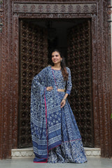 Indigo Seven Print lehanga set