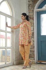 SUNSHINE FLORAL BLOCK PRINT CO-ORD SET