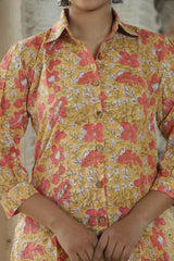 SUNSHINE FLORAL BLOCK PRINT CO-ORD SET