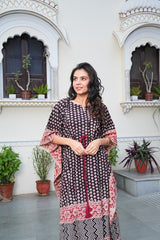 BLACK BANDHEJ-INSPIRED KAFTAN ROYAL COURTYARD EDITION