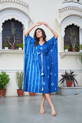 SKY DREAM SHIBORI COTTON KAFTAN